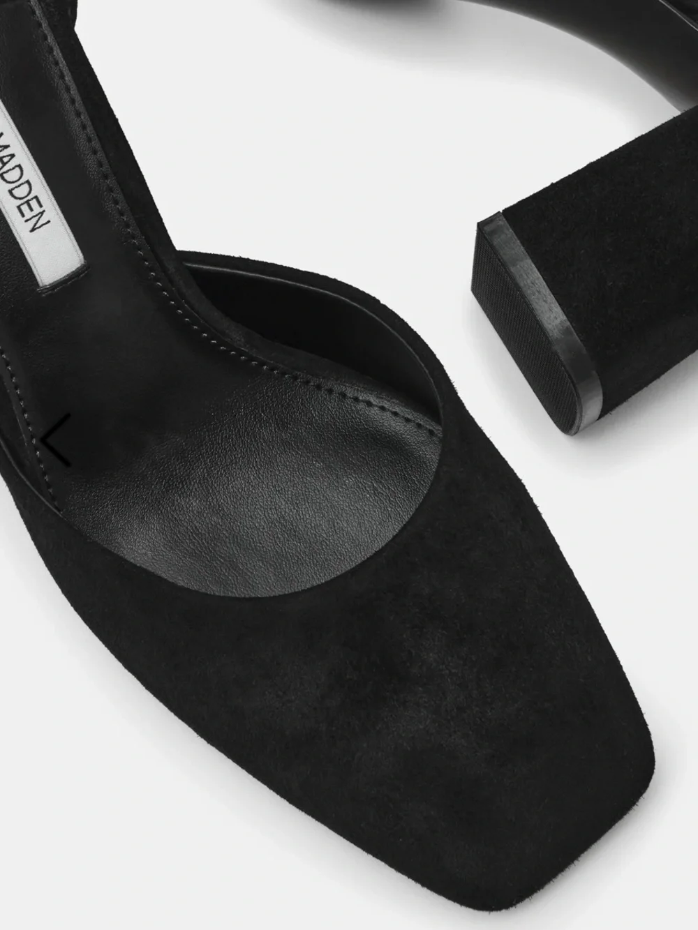 Must Go‼️ NWT 2 Pairs Of Steve Madden Black Suede Square-Toe Block Heel.